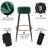 Michaela Upholstered Counter Stool with Metal Frame-1643330700