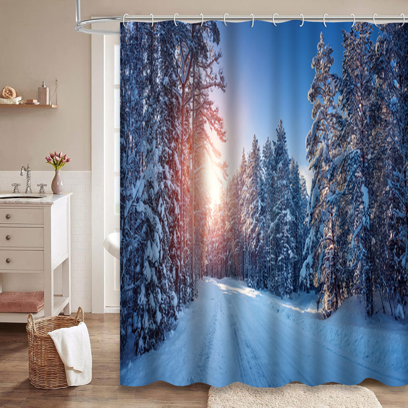 Rideau de douche Winter Road, L 72 po x l 84 po