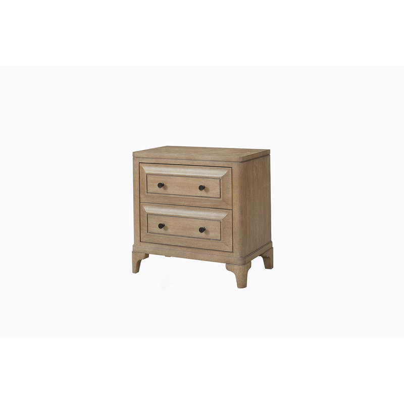 Table de chevet 2 tiroirs avec finition sable