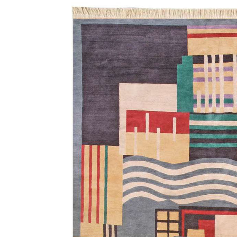 Multi-Color Art Deco Inspired Abstract Area Rug
