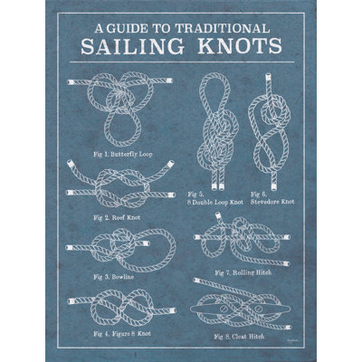 " Vintage Sailing Knots I No Wood "