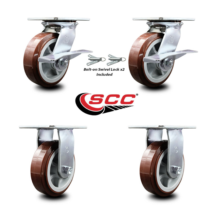 4-Piece Polyurethane Caster Set