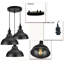 Winfall 3 - Light Black Cluster Pendant