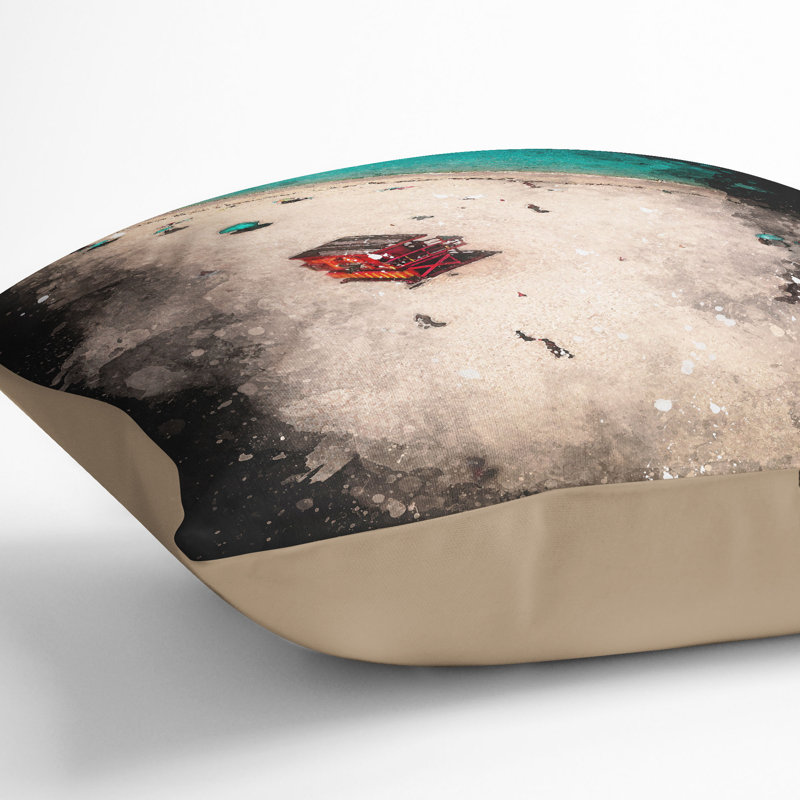 Square Throw Cushion, Stone, 40cm H x 40cm W x 15cm D