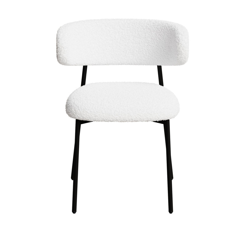 2 chaises blanches médiévales modernes - velours, de 2 surfaces lisses et confortables