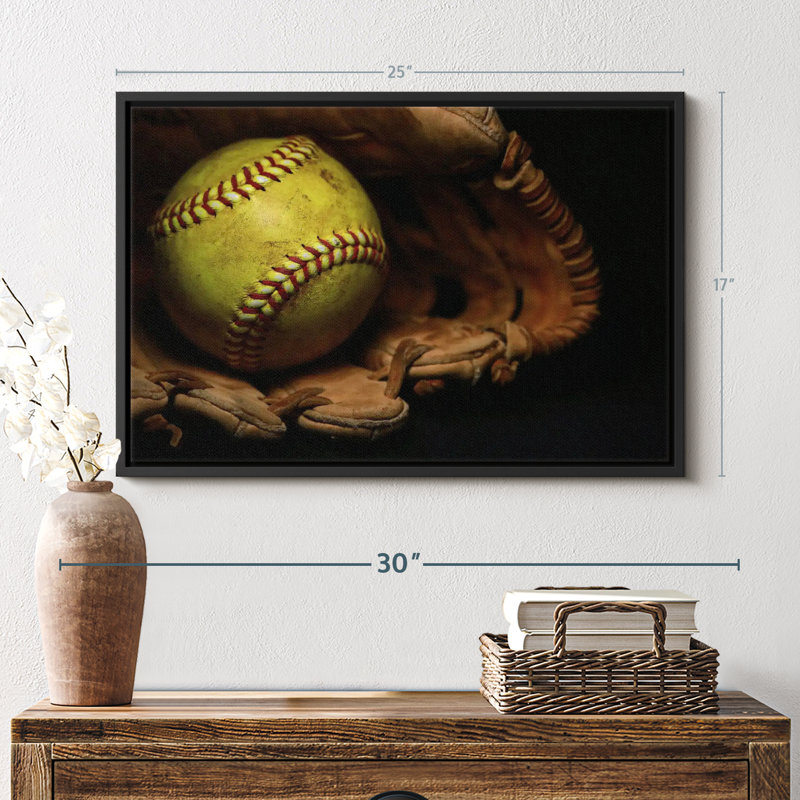 «Classic Softball Wall Art», H 17 po x l 25 po