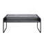 Table basse à structure en métal avec tablette ouverte, gris béton et noir