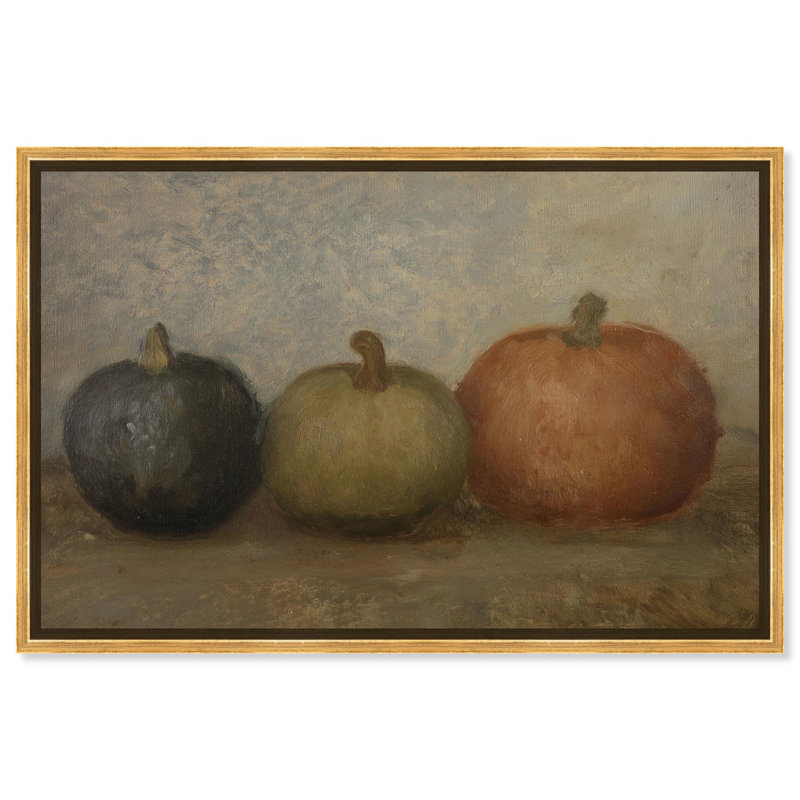 «Fall Arrangements», art mural multicolore sur toile par Art Remedy, Cadre doré, 21" H x 31" W