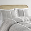Édredon très grand / très grand, coton gris avec chenille, texture, rembourrage, 2 taies décoratives, instructions d'entretien, très grand imprimé, envers uni, lavage à la machine et séchage assortis,-120258818-120258819