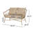 Patio Furniture : Weave & Waterproof Cushions, 48.50"W X 28.25"D 28.75"H, Assembly Needed, 600 Lbs Weight Holding Deck And 48.5"W Required, Load-Bearing Capacity