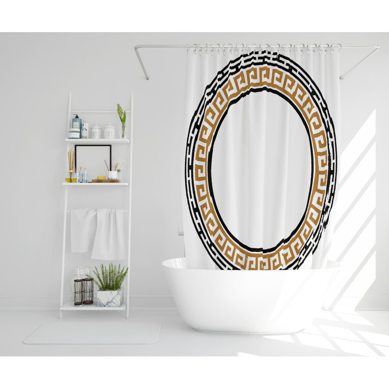 Orla Polyester Shower Curtain Set, 168cm H x 168cm W