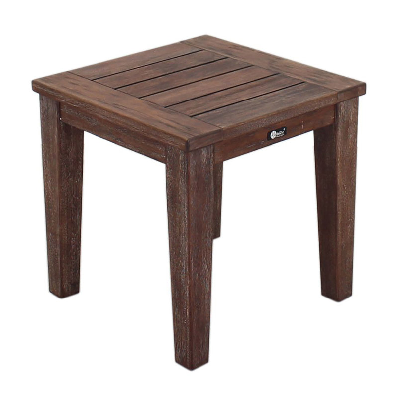 Johnie Square Eucalyptus Outdoor Side Table