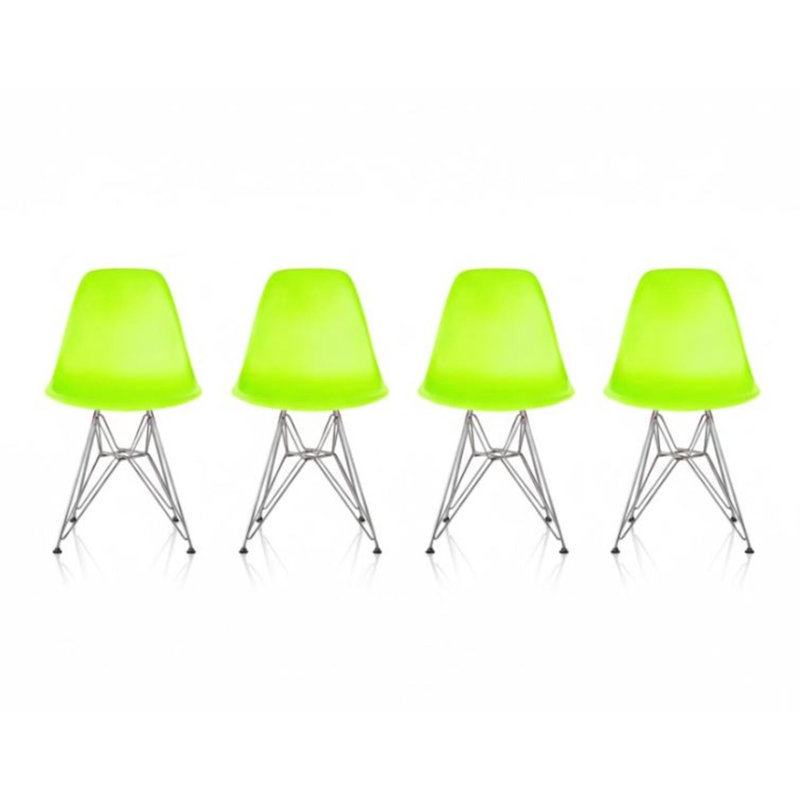 Renna Plastic Side Chair, Green