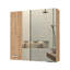 Armoire de rangement à 4 tablettes avec miroir - armoire de rangement murale (option porte simple / double)-2039697022