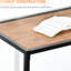 3 tables repas compactes pour 2 personnes, table et chaises de cuisine. Fabrication robuste avec base en acier. Rangement de chaise confortable à dossier bas. De table à rayures. Brun. Assemblage simple. L 35,5 po x l 18,5 po
