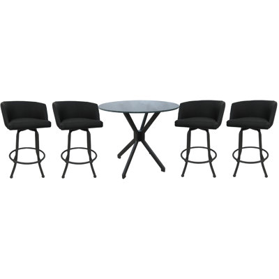 Ensemble de salle à manger à hauteur de comptoir 4 personnes Chartamique