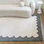 Tapis à bordure moderne gris Ragin-42525325