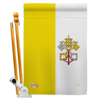 Breeze Decor 2-Sided Polyester 40 x 28 in. Flag set