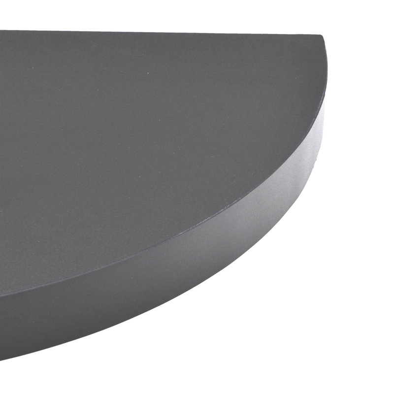 Harbour Housewares - Modern Floating Corner Wall Shelves, 4cm H x 25cm W x 25cm D, Black