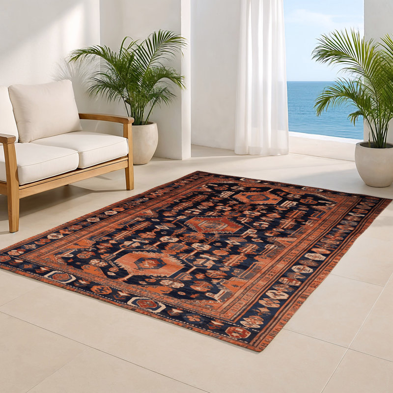 Turkish Brown Indoor and Outdoor Area Rug, Rectangle 2' x 3'
