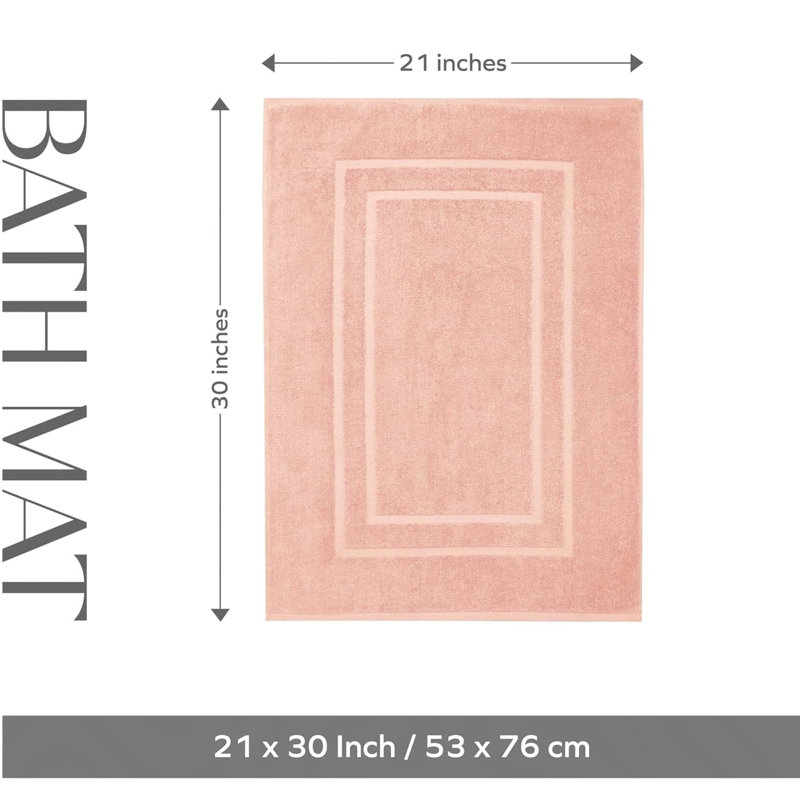 Tapis de bain 100% coton 850 g / m² super doux, très absorbant et à séchage rapide - pas un tapis de salle de bain