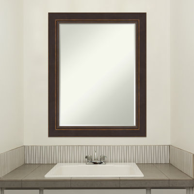 Zhanar Closed Corner Frame Flat Wall Mirror