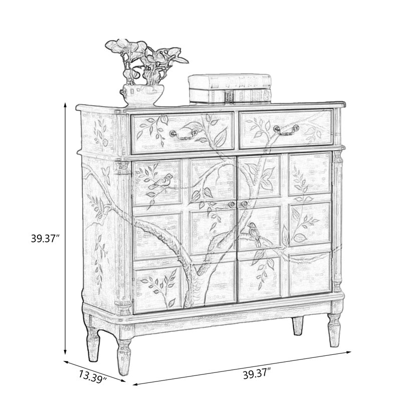 Banc de rangement bleu en bois manufacturé, H 39,37 po x l 39,37 po x P 13,39 po