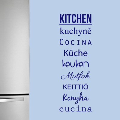 Décalcomanie murale mots pour la cuisine