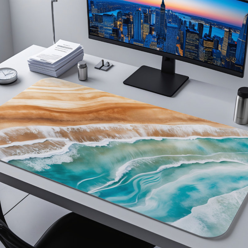 Polyester Desk Pad, 14.4x12.1