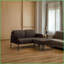 Canapés-lits: causeuse moderne 2 places avec repose-pieds, causeuse en tissu brun noyer pour petit salon, chambre à coucher | Noyer brun | Tissu-1985229977-1985229979-1985229982