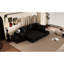 Canapé d'angle réversible moderne avec fonction couchage, méridienne de rangement et 2 poufs, gris anthracite, forme en L, rangement, design