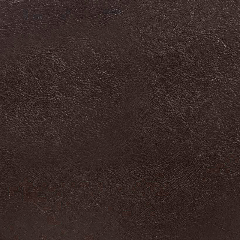 Repose-pieds de rangement rectangulaire en cuir de 21,50 po Akifa, Cuir Akifa espresso végétalien