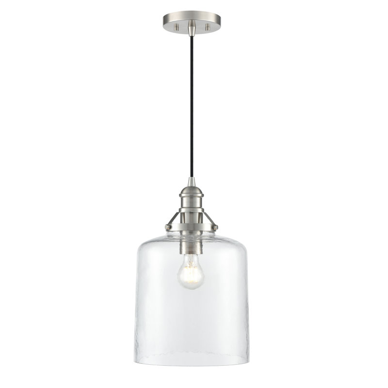 Luminaire suspendu 1 lumière Aloni, Nickel brossé