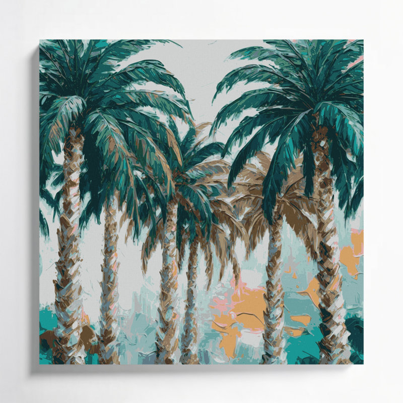 Art mural sur toile Botanical Royal Palm, H 8 po x l 8 po