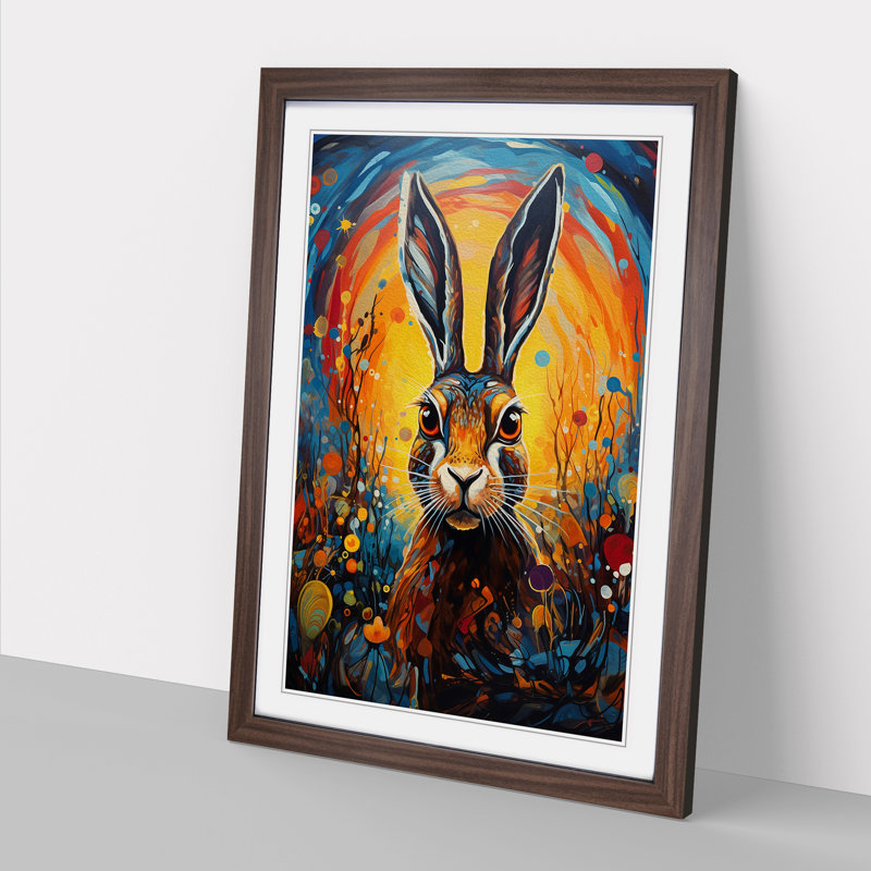 Hare Expressionism Art - Framed Print