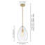 Luminaire suspendu en verre transparent 1 lumière Glowlite-1849290495