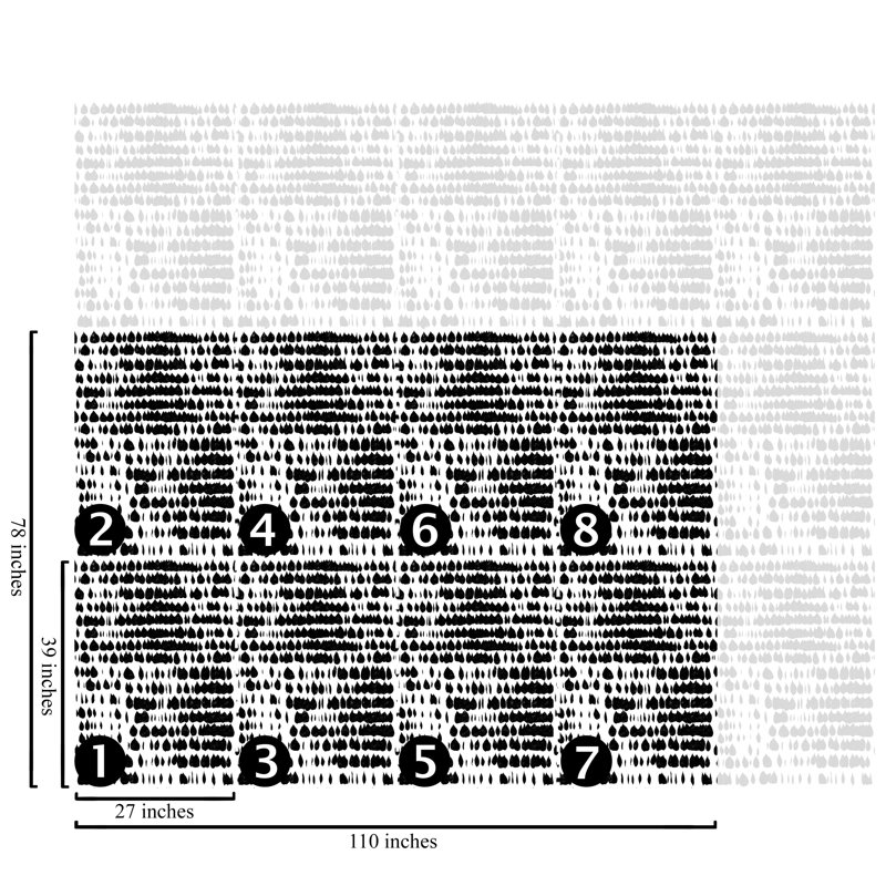 Papier peint à pois noir et blanc