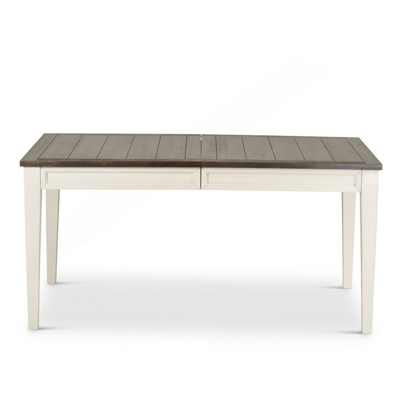 Cayla - Table - Chêne foncé et blanc