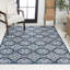 Tapis d'intérieur / extérieur bleu marine / crème Amora-1105023474