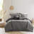 Grey King Size Corduroy - Elegant, Warm Bedding Comforter Collection Soft, Warm, Stylish-121054923