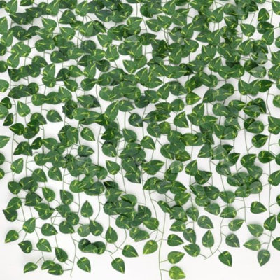 10 Pack Artificial Vines For Room Decor, Artificial Ivy Greenery Garland Fake Vines Hanging Plants Backdrop, Faux Green Leaves For Home Bedroom Wall Decoration