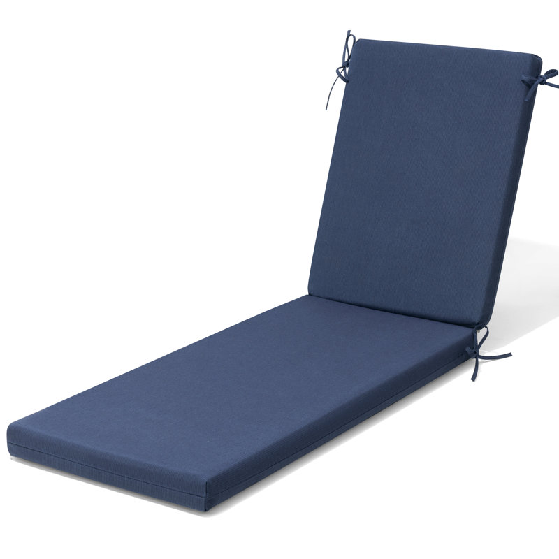 Coussin de chaise longue d'extérieur 72 po, Marine, 1