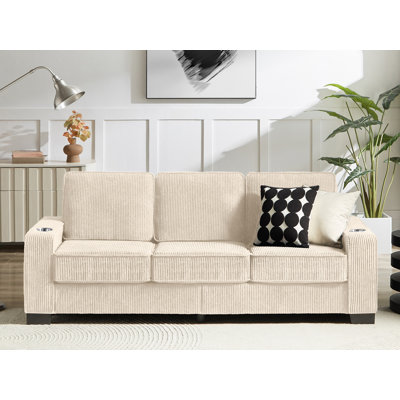 84" Standard 3-Seater Sofa With Cup Holders
