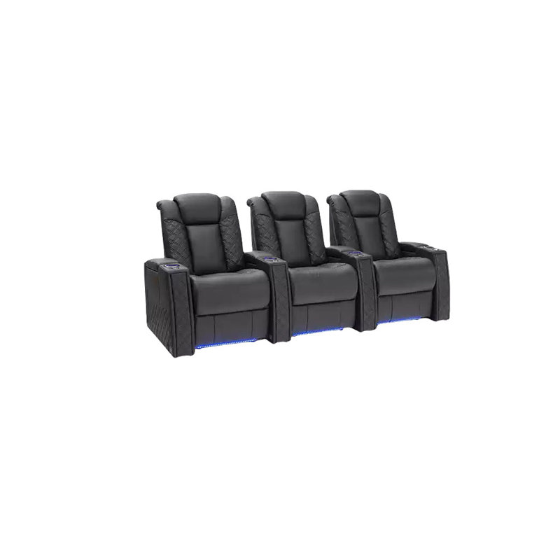 Multi-functional TV sofa in basement, Black