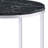 Damain Round End Table with Storage in Black and Chrome