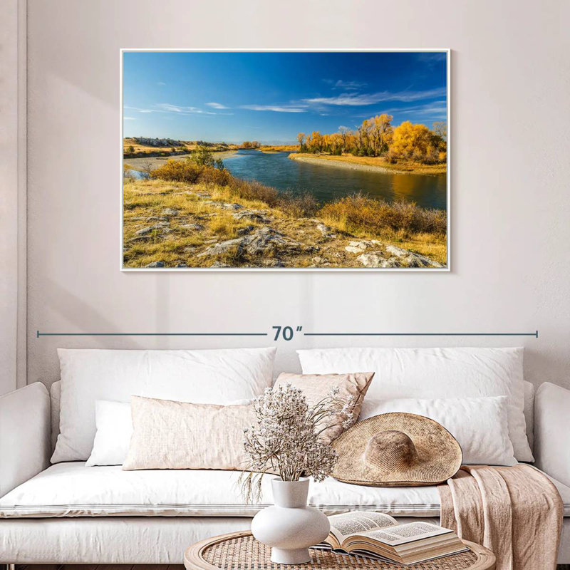 Missouri River Trail, Cadre flottant blanc, 46 po x 31 po