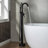 Cove 1 Handle Bathroom Freestanding Tub Filler with Diverter-1276217899