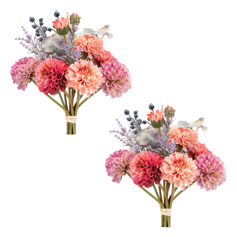 Bouquet de fleurs mixtes Zinnia (ensemble de 2)