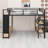 Metal Loft Bed Frame With Wardrobe,Storage Shelves And Pegboard
