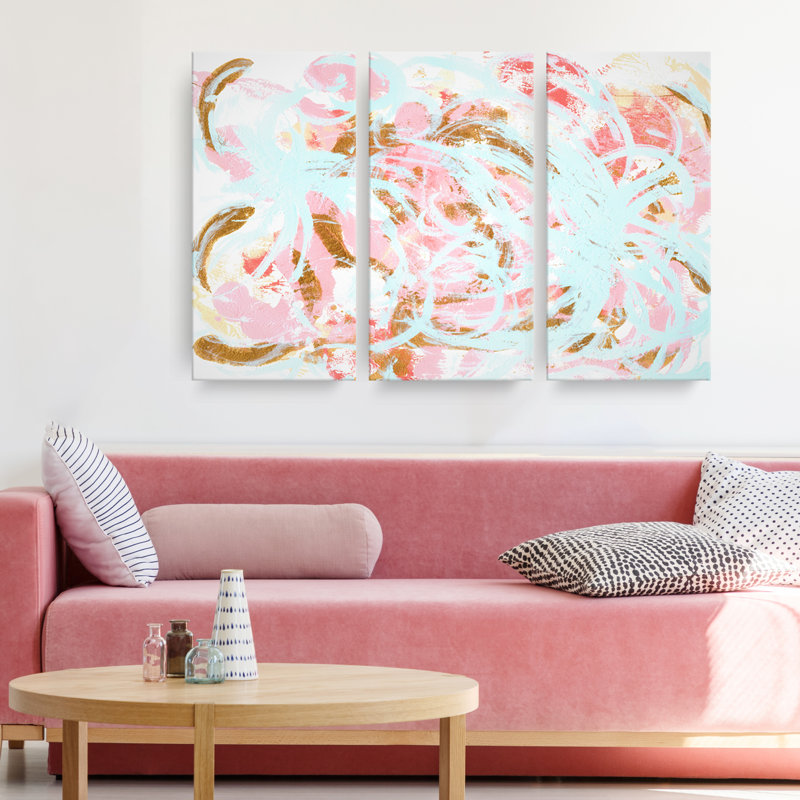 Grande Jete - reproduction multi-pièces sur toile, H 40 po x l 60 po, Toile tendue, Pas de tapis